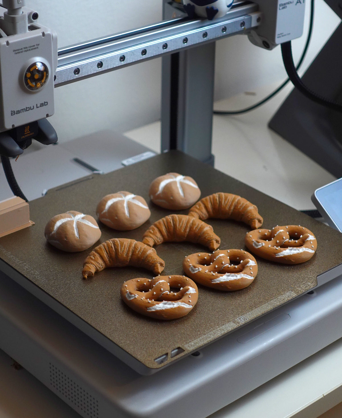 Buzdolabı Magnetleri - Kruvasan, Pretzel, Kaiser Ekmeği