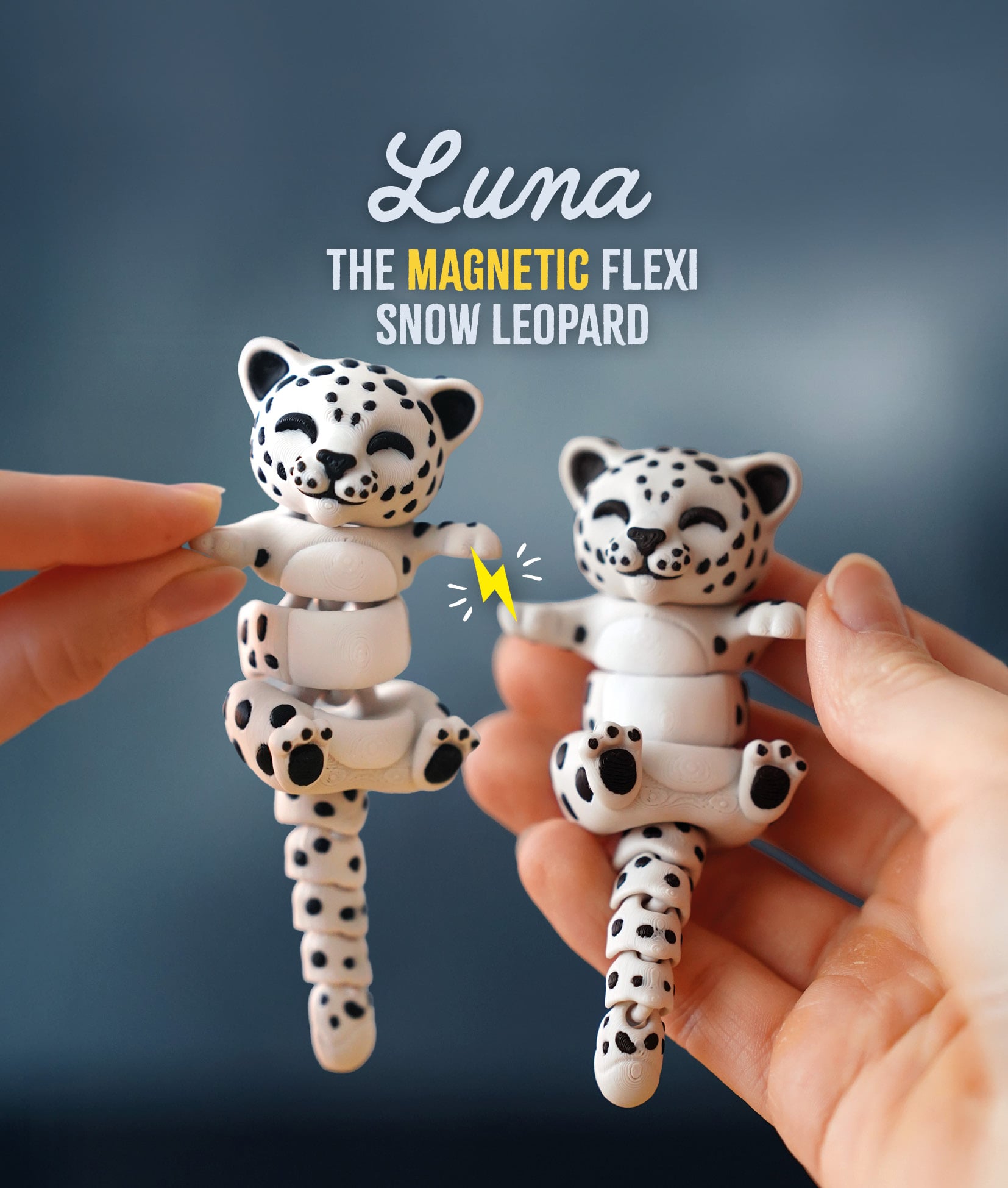 Luna El Ele Tutuşan Kar Leoparı